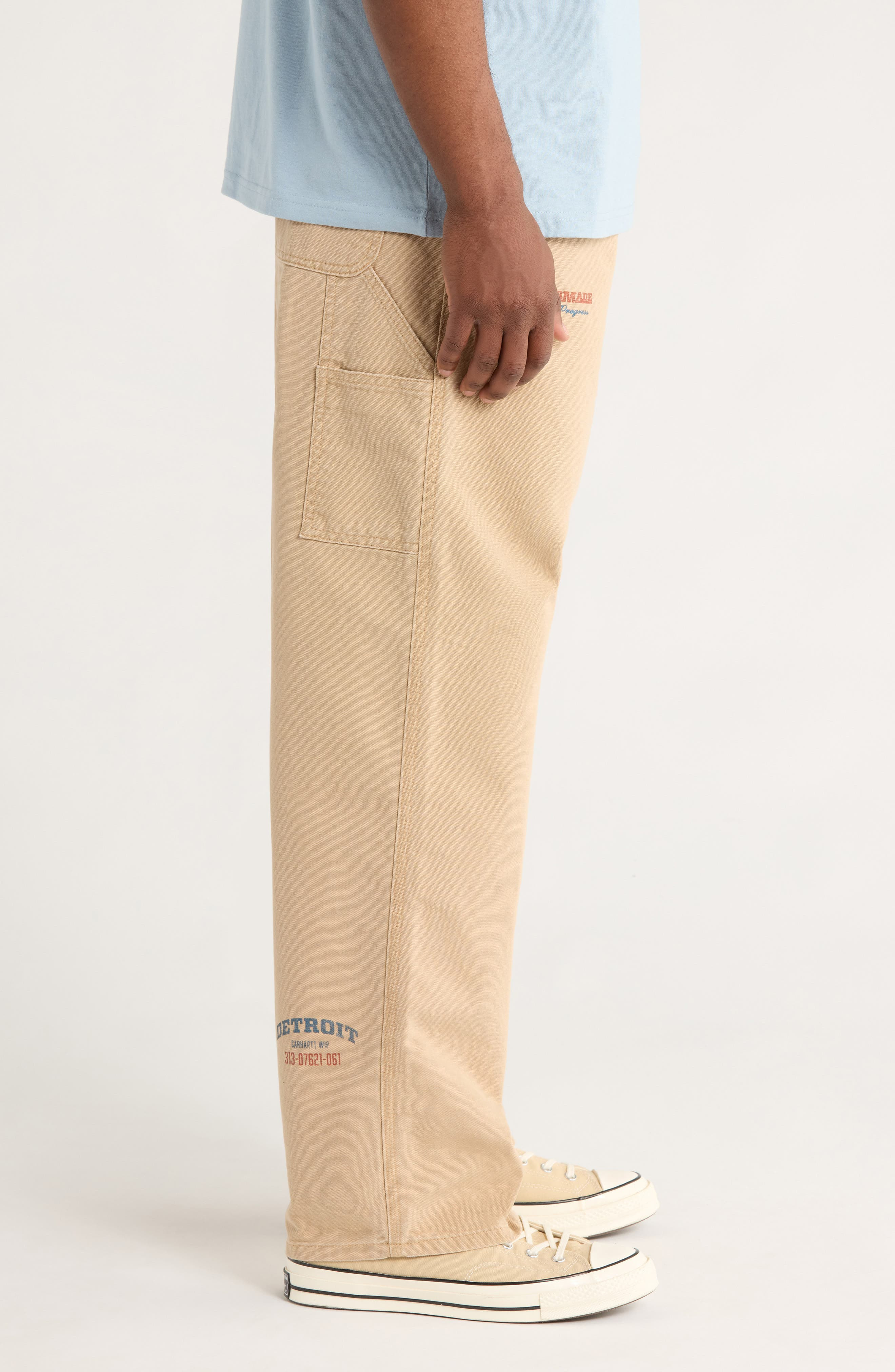 Carhartt Work In Progress OG Single Knit Loose Organic Cotton Canvas Pants in Dusty H Brown at Nords - 3
