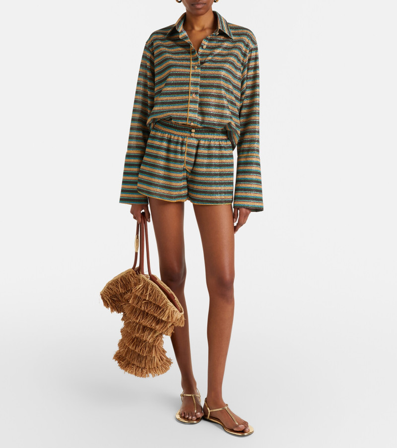 Oséree Lumière striped shorts outlook