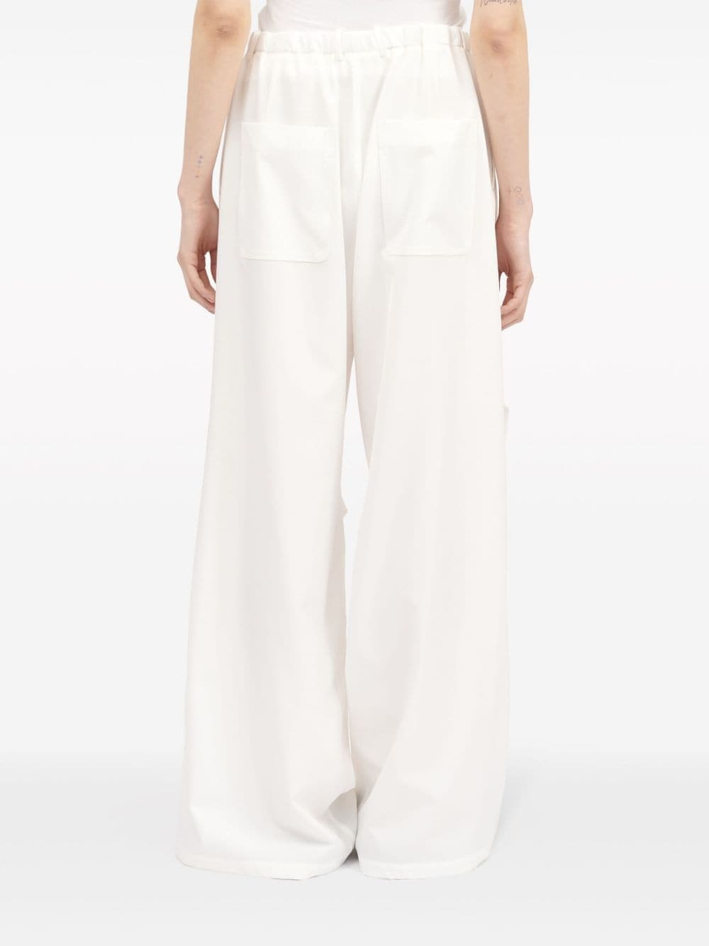 drawstring-waist palazzo trousers - 5