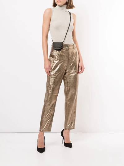 Brunello Cucinelli metallic-effect straight trousers outlook