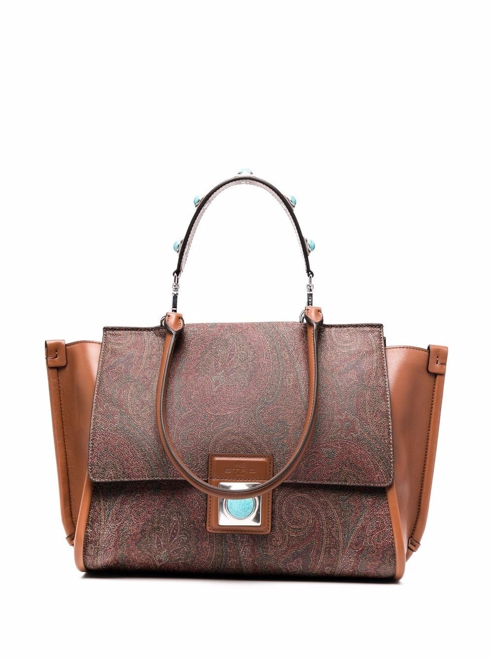 Paisley stone-encrusted tote bag - 1