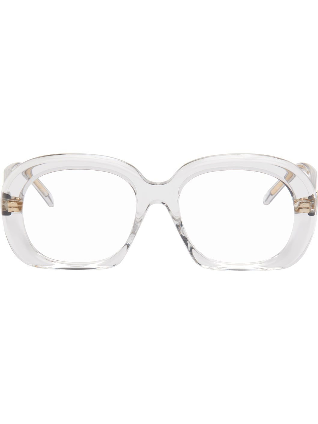 Transparent Curvy Acetate Glasses - 1