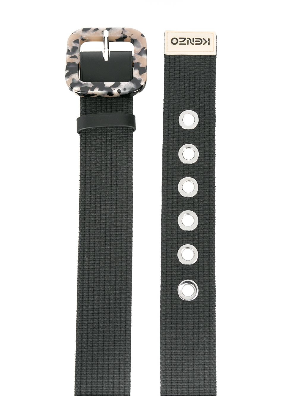 tortoiseshell buckle belt - 2