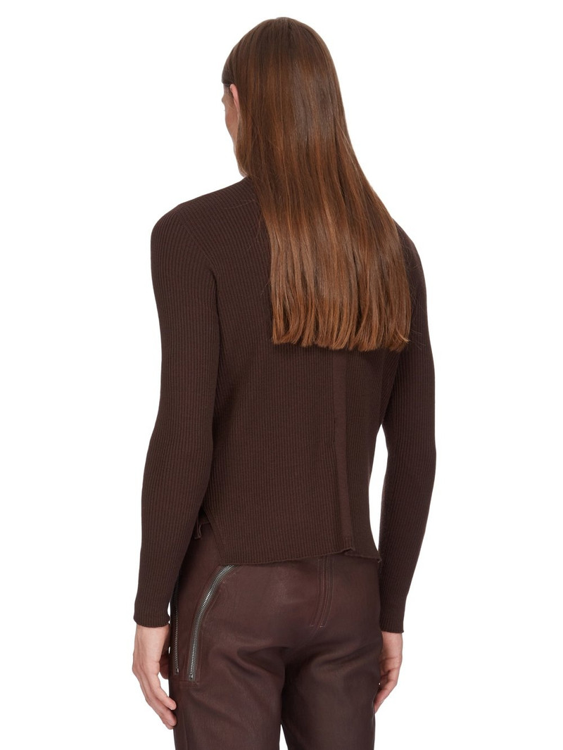 Brown Hollywood Ribbed Geo Sweater 3
