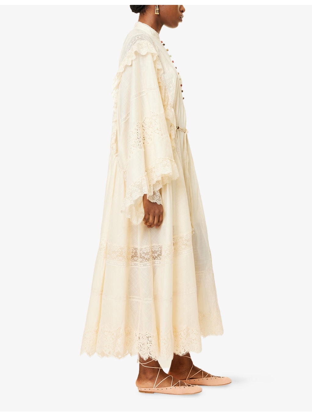 Rhiannon Lace Cotton-Poplin Midi Dress - 3