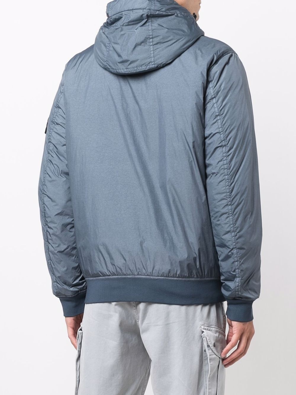 zip-up hooded bomber jacket - 4