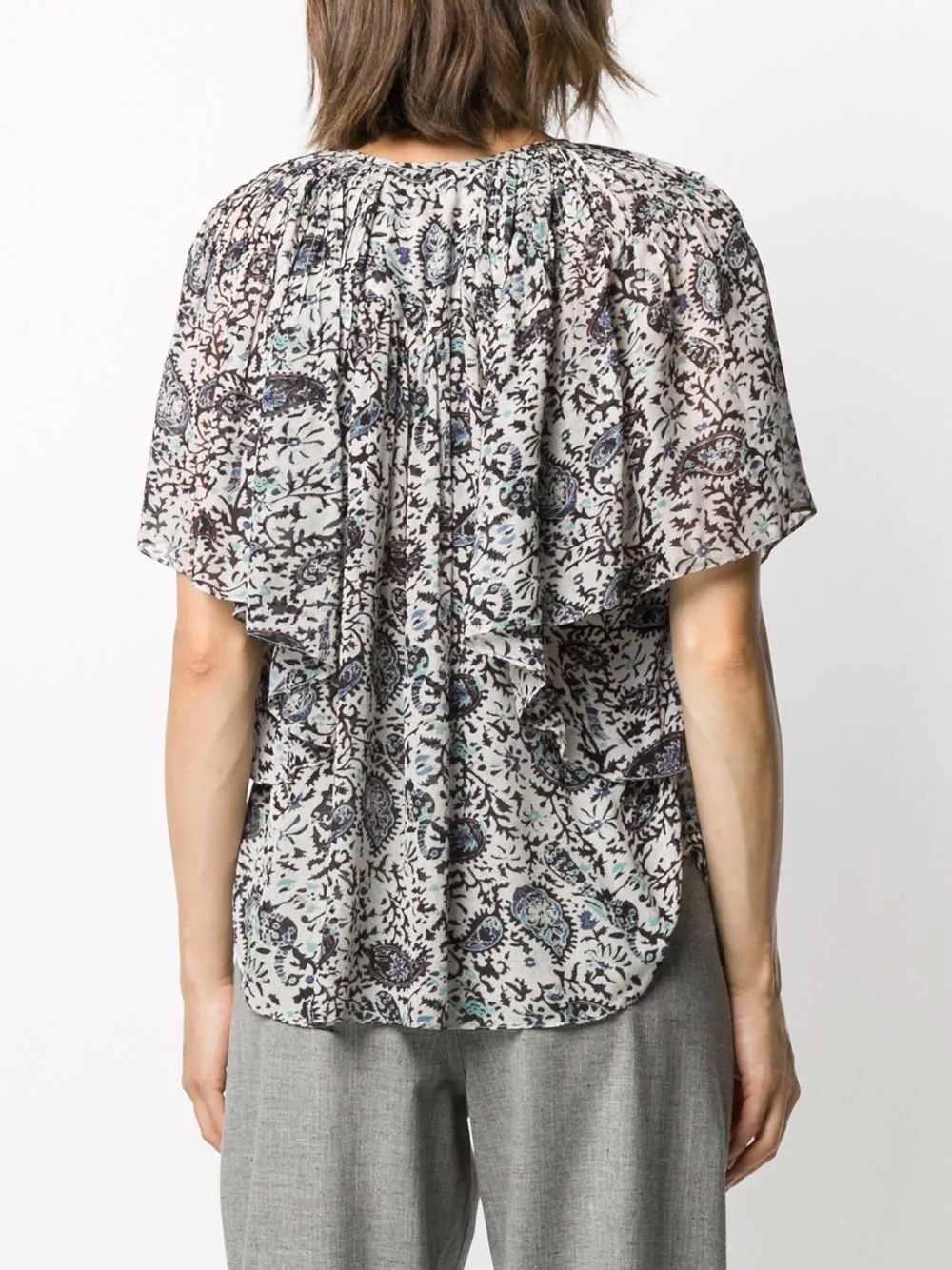 Neslya paisley short-sleeve blouse - 4