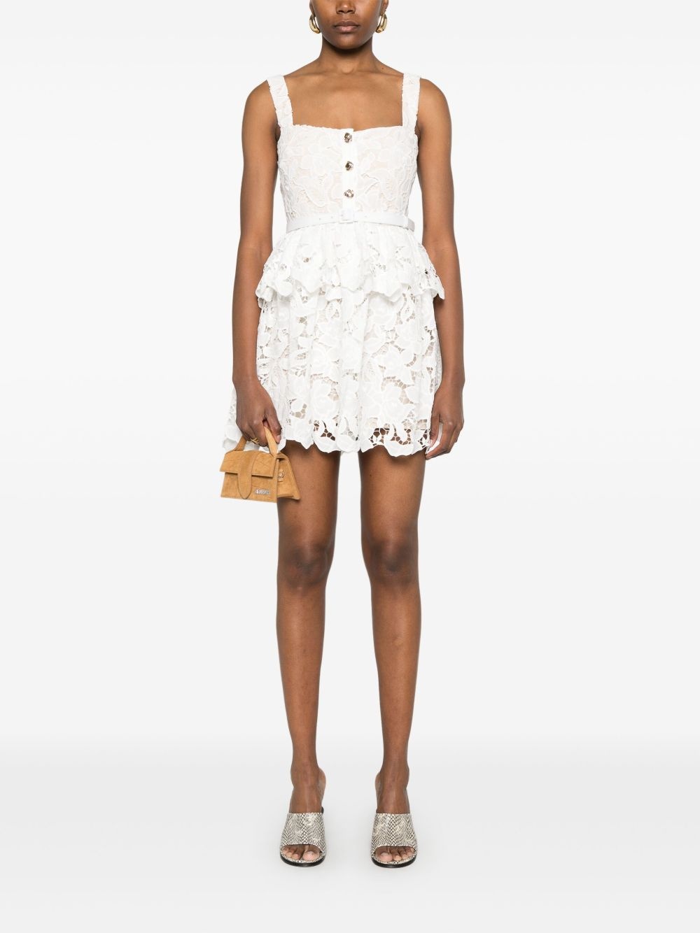 lace tiered mini dress - 2