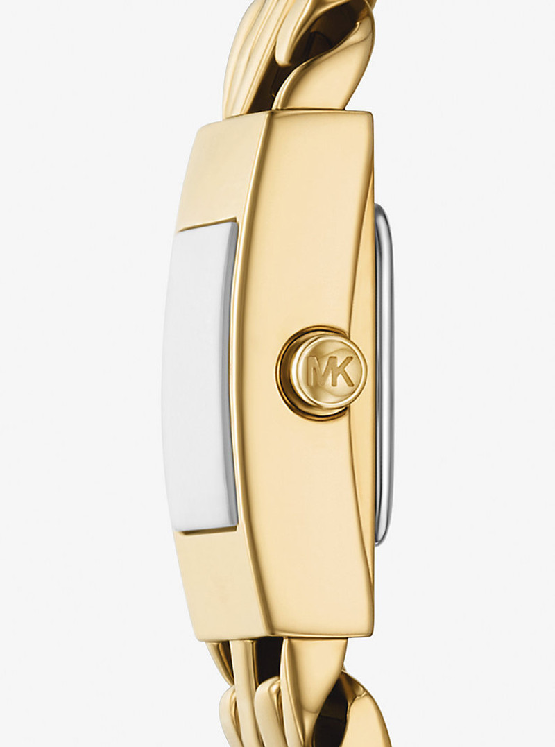 MICHAEL KORS Mini Darrington Gold-Tone Chain-Link Watch outlook