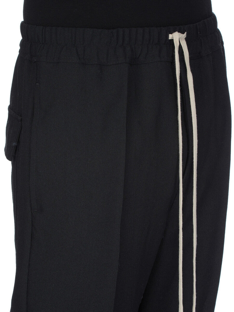 Drawstring Slim Long Pants Black 4