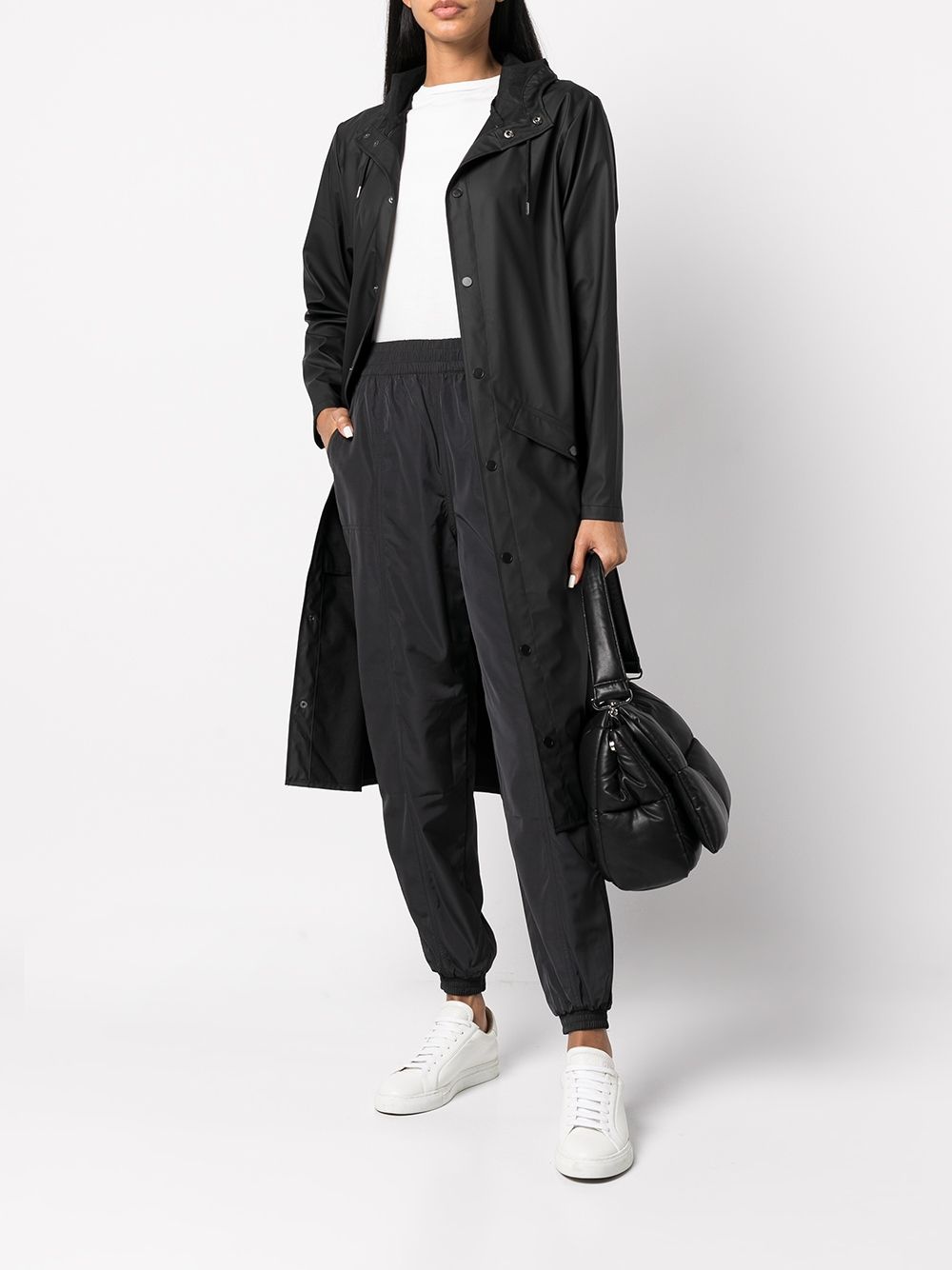 Longer drawstring-hood raincoat - 2
