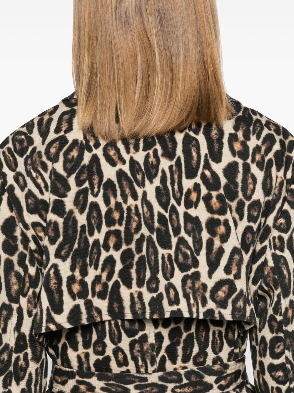 leopard trench coat - 5
