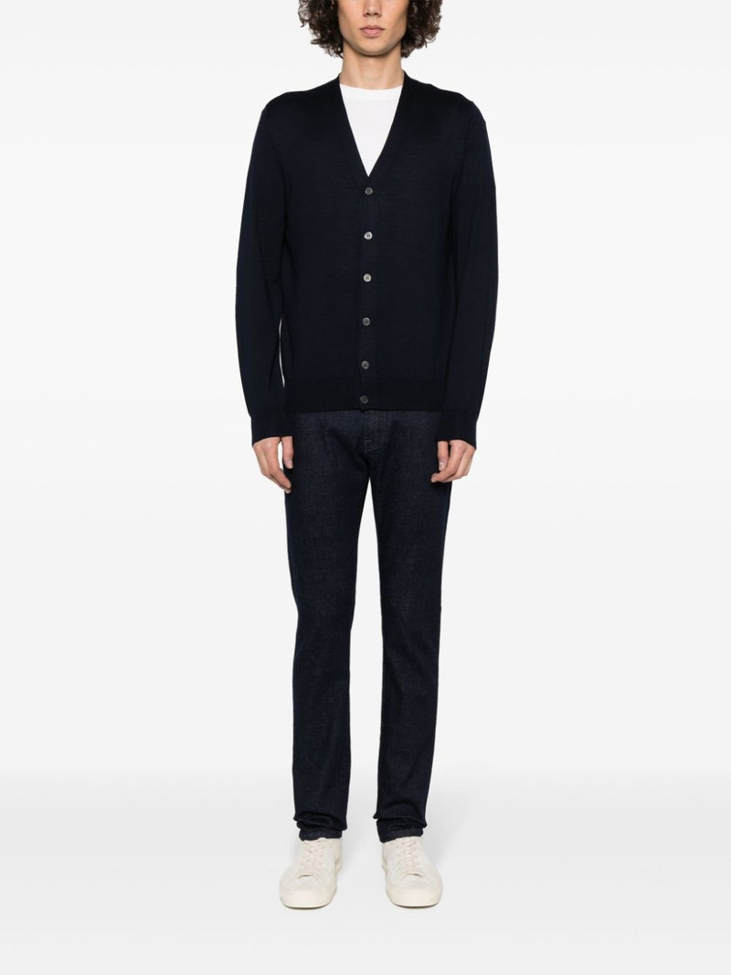 CORNELIANI V-neck vigin wool cardigan outlook