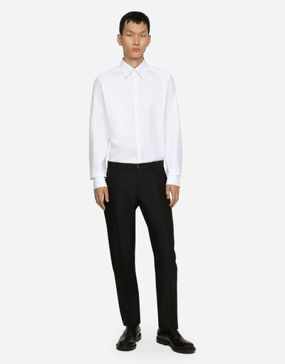 Dolce & Gabbana Cotton micro-jacquard Martini-fit shirt outlook