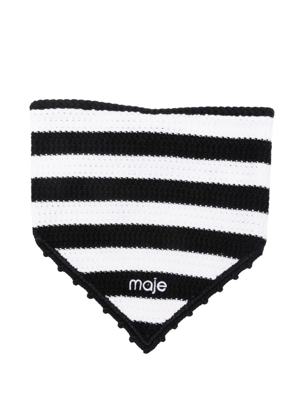 crochet-knit striped bandana - 1