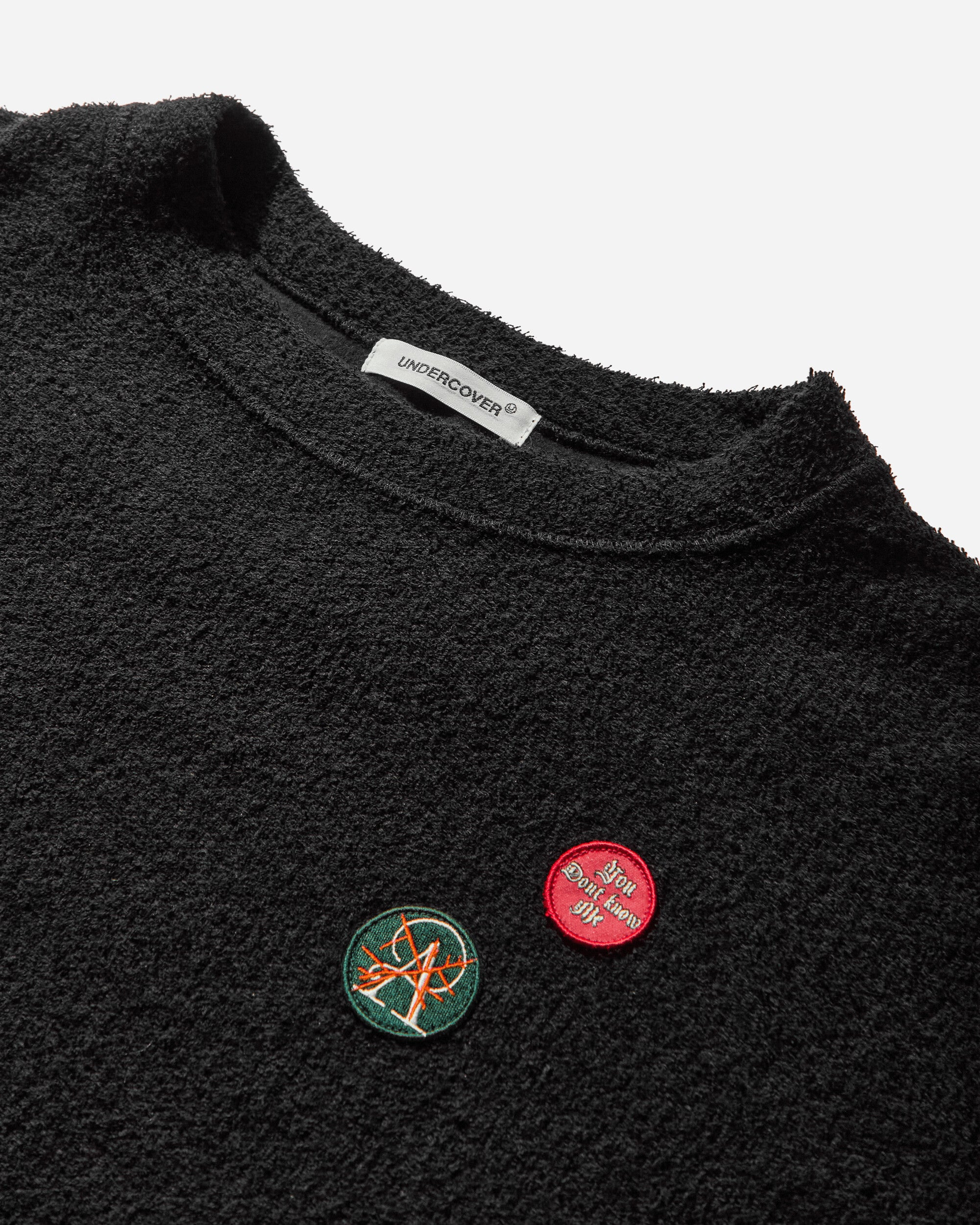 Men's Patches Crewneck Sweater Black - 3