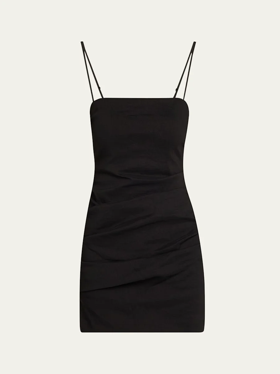 Mya Sleeveless Draped Mini Dress - 1