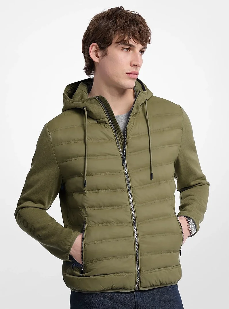 Galway Quilted Mixed-Media Jacket - 1