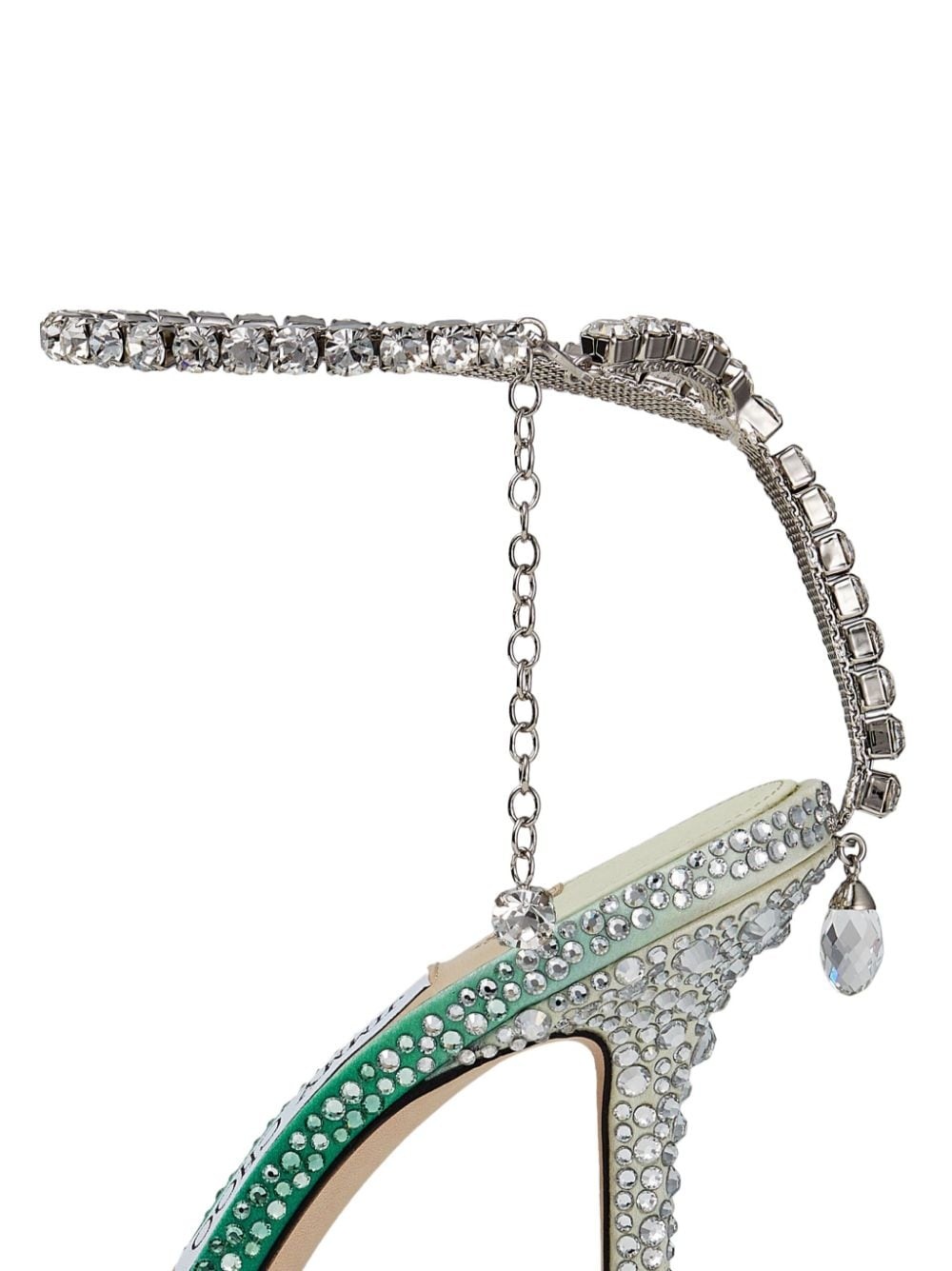 Saeda 100mm crystal-embellished pumps - 5