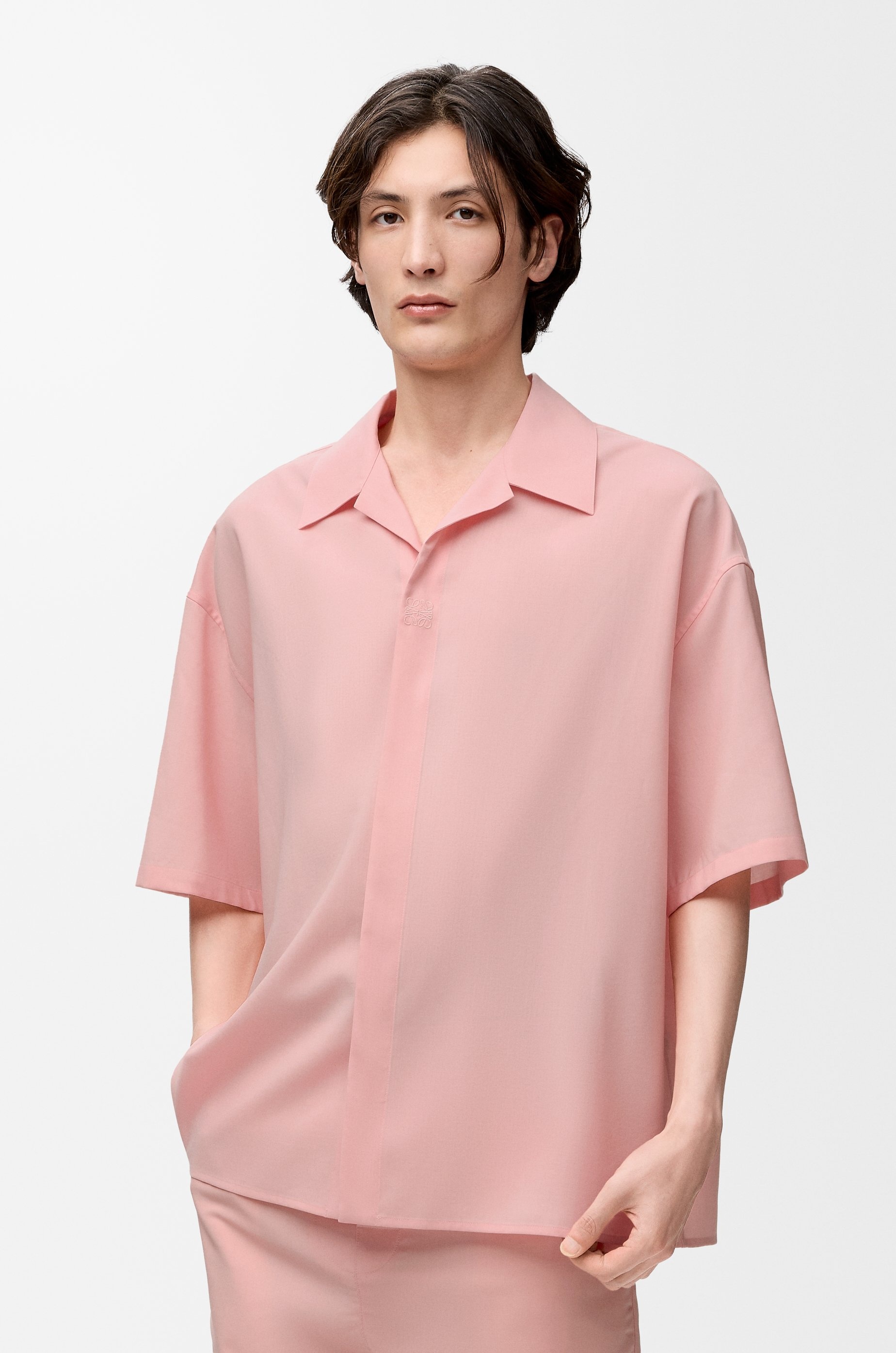 Short sleeve shirt in wool - 3