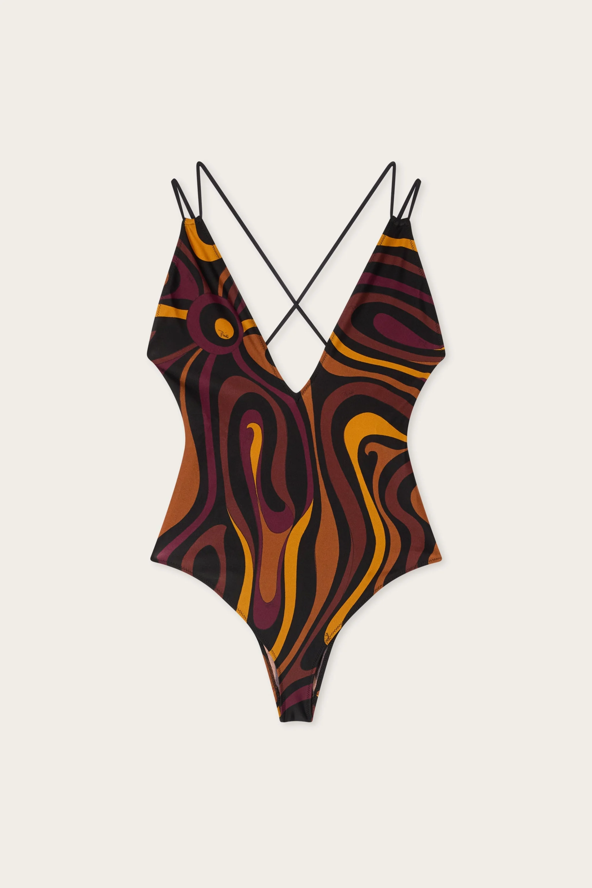MARMO PRINT SWIMSUIT - 1
