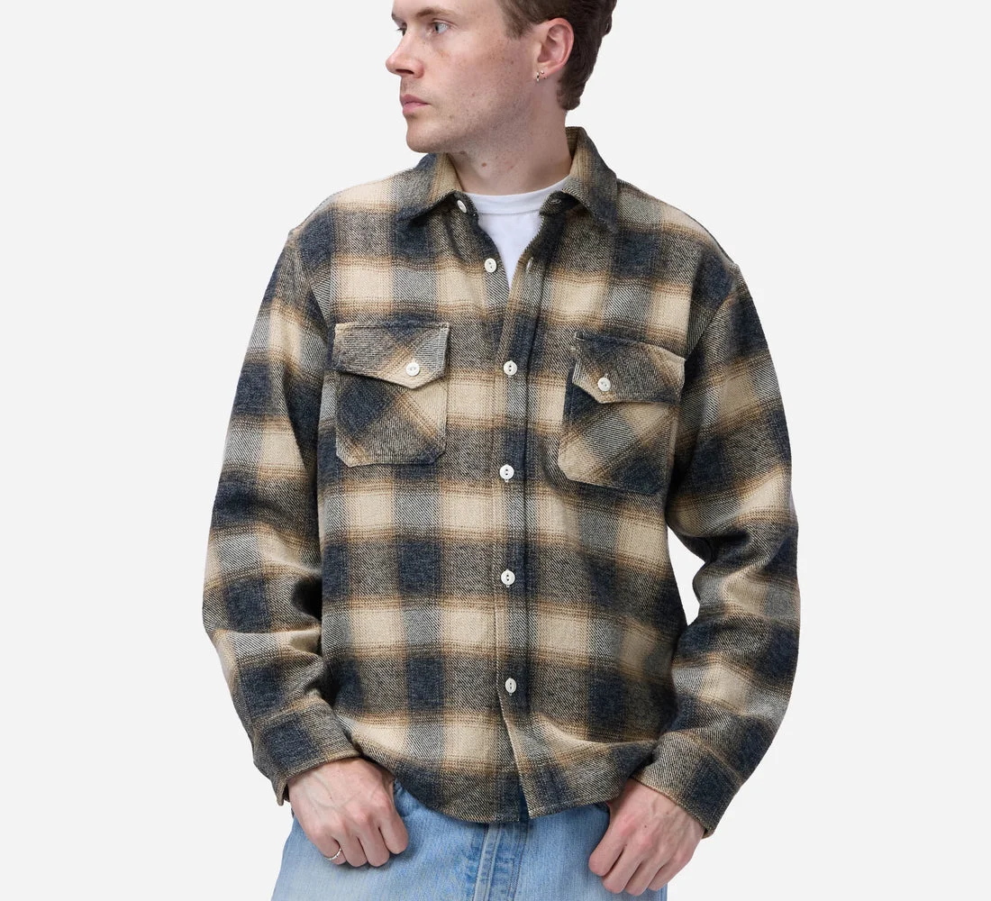 Crosscut Flannel ~ Brown/Ecru - 1