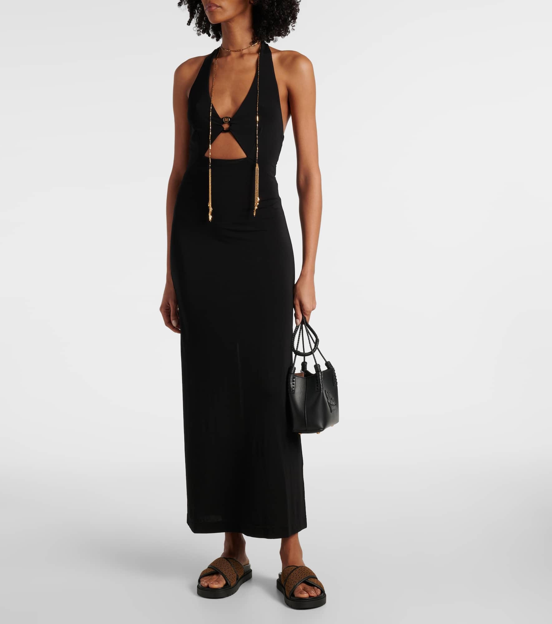 Ghiotto cutout halterneck maxi dress - 2