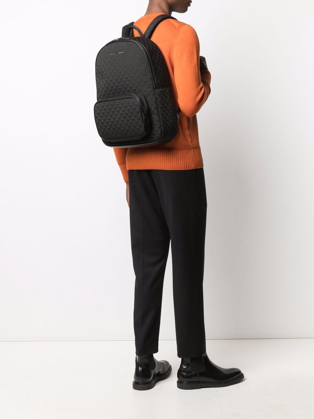 jacquard-logo zip-around backpack - 2