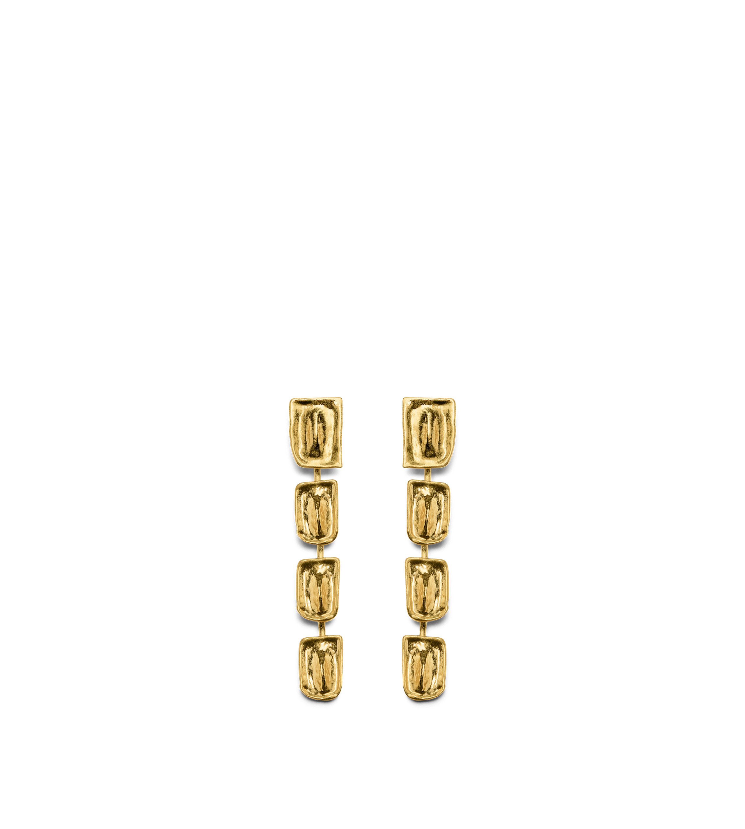 BRASS CROC EARRINGS - 1