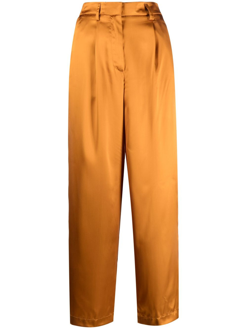 high-rise satin trousers 1