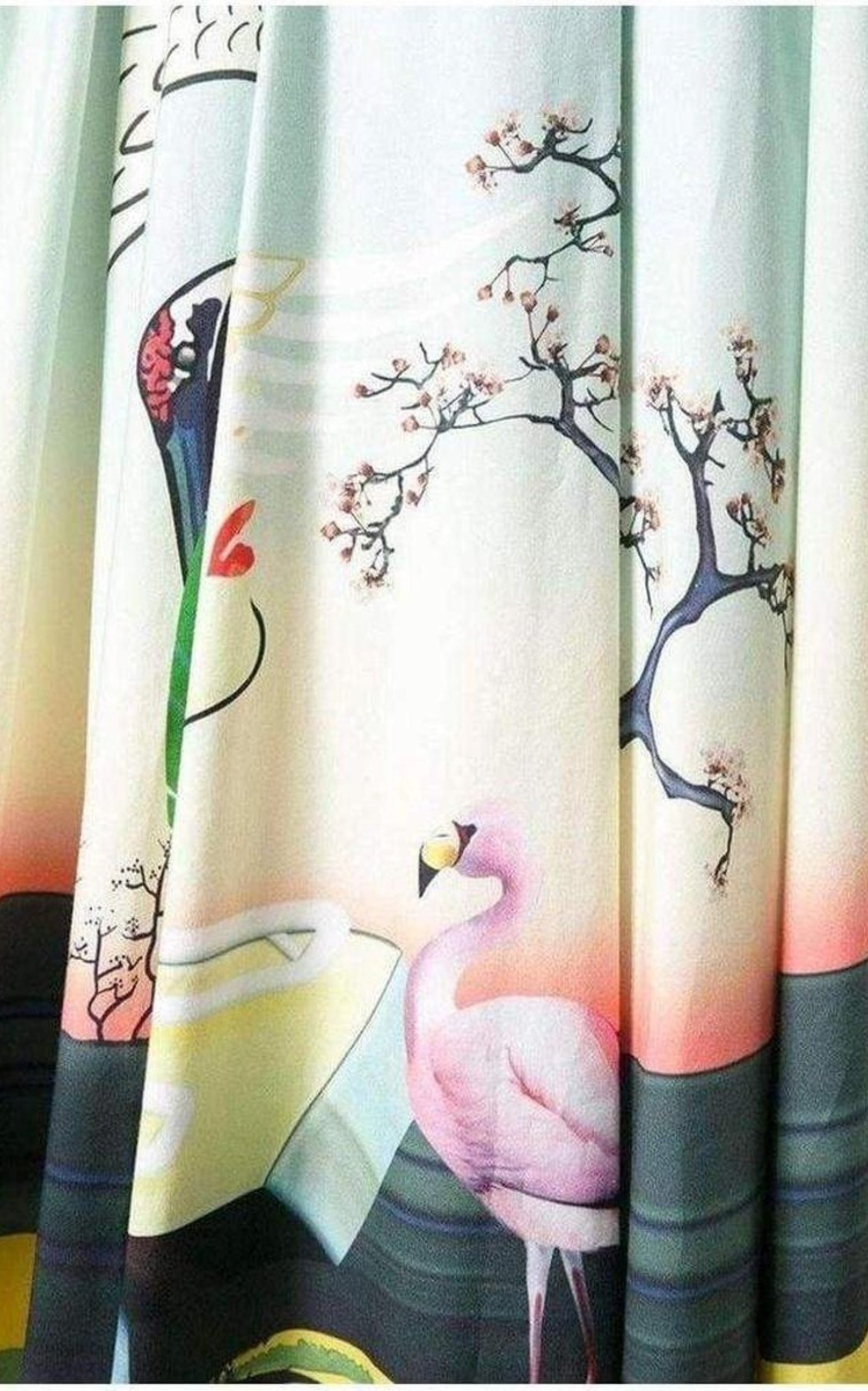 Mary Katrantzou - Flamingo Print Cotton Skirt - 5