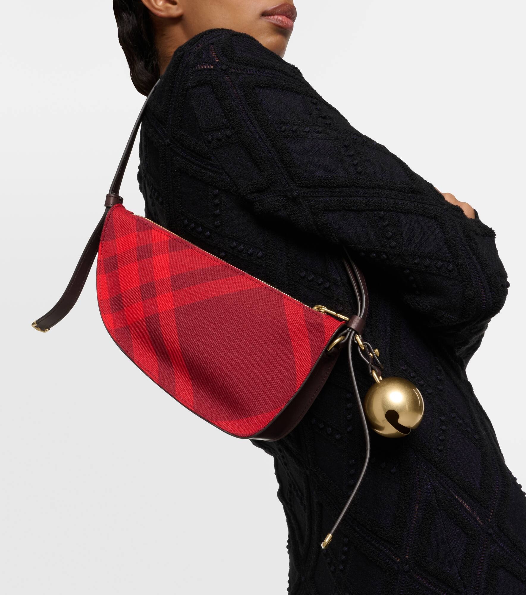 Shield Mini Burberry Check shoulder bag - 2