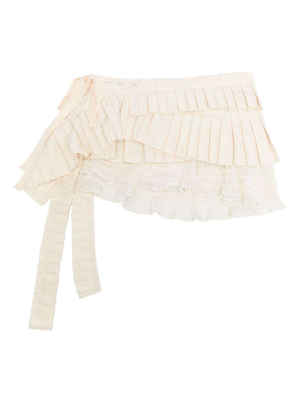 micro mini pleated skirt belt - 1