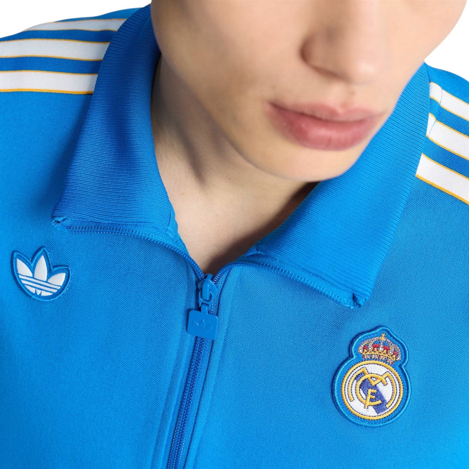adidas Real Madrid Terrace Icons Track Top 'Blue Bird White' JN3058 - 4