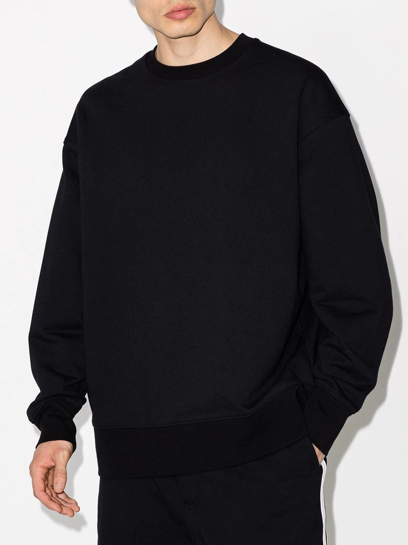 Y-3 Terry stripe-detail sweatshirt outlook