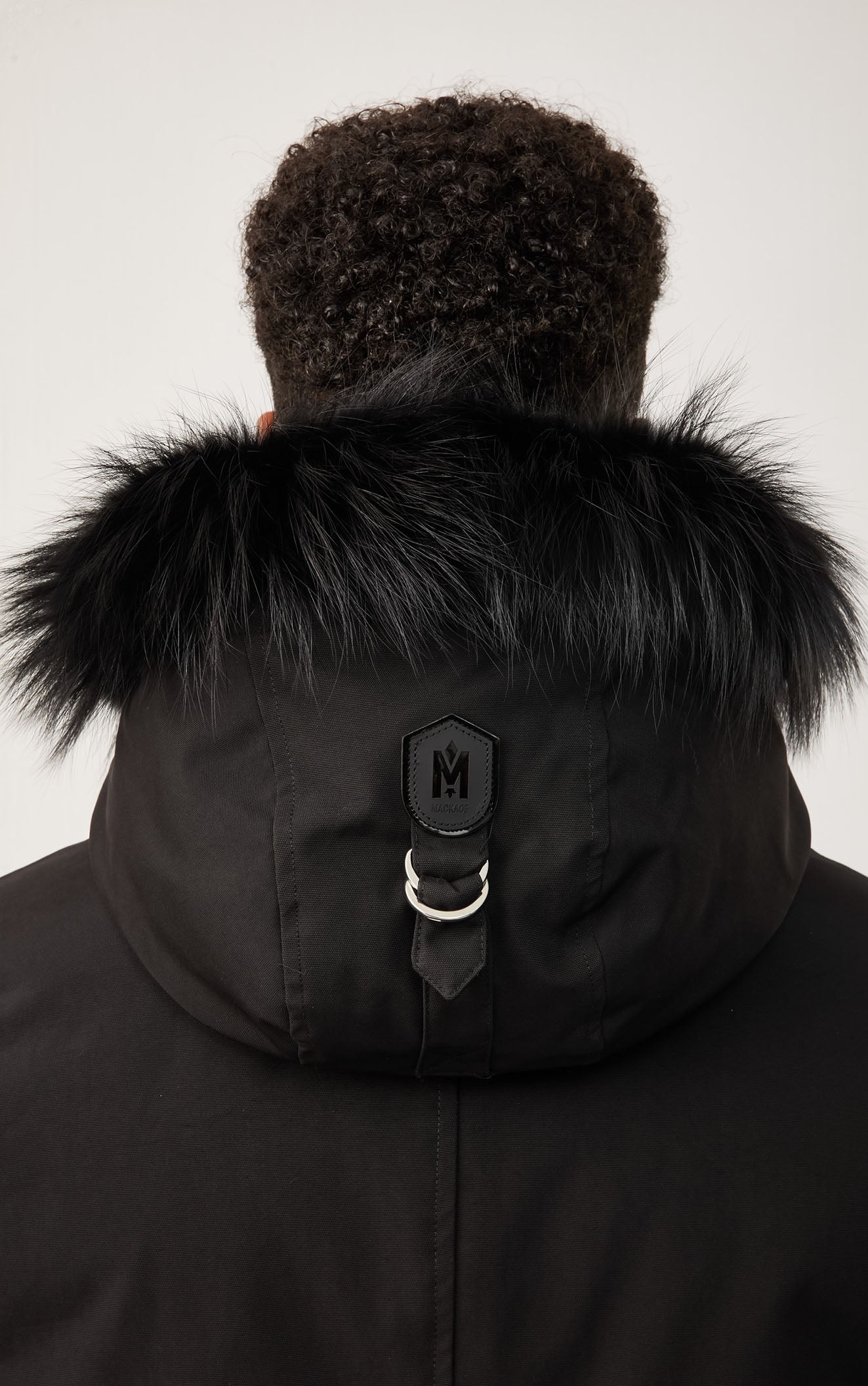 EDWARD down coat with removable hooded bib & silverfox fur - 7