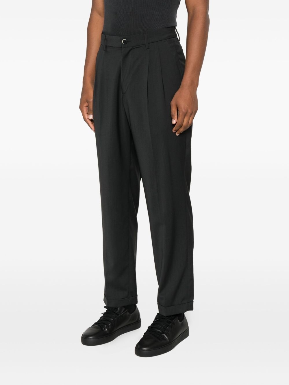 pleated wool trousers - 3