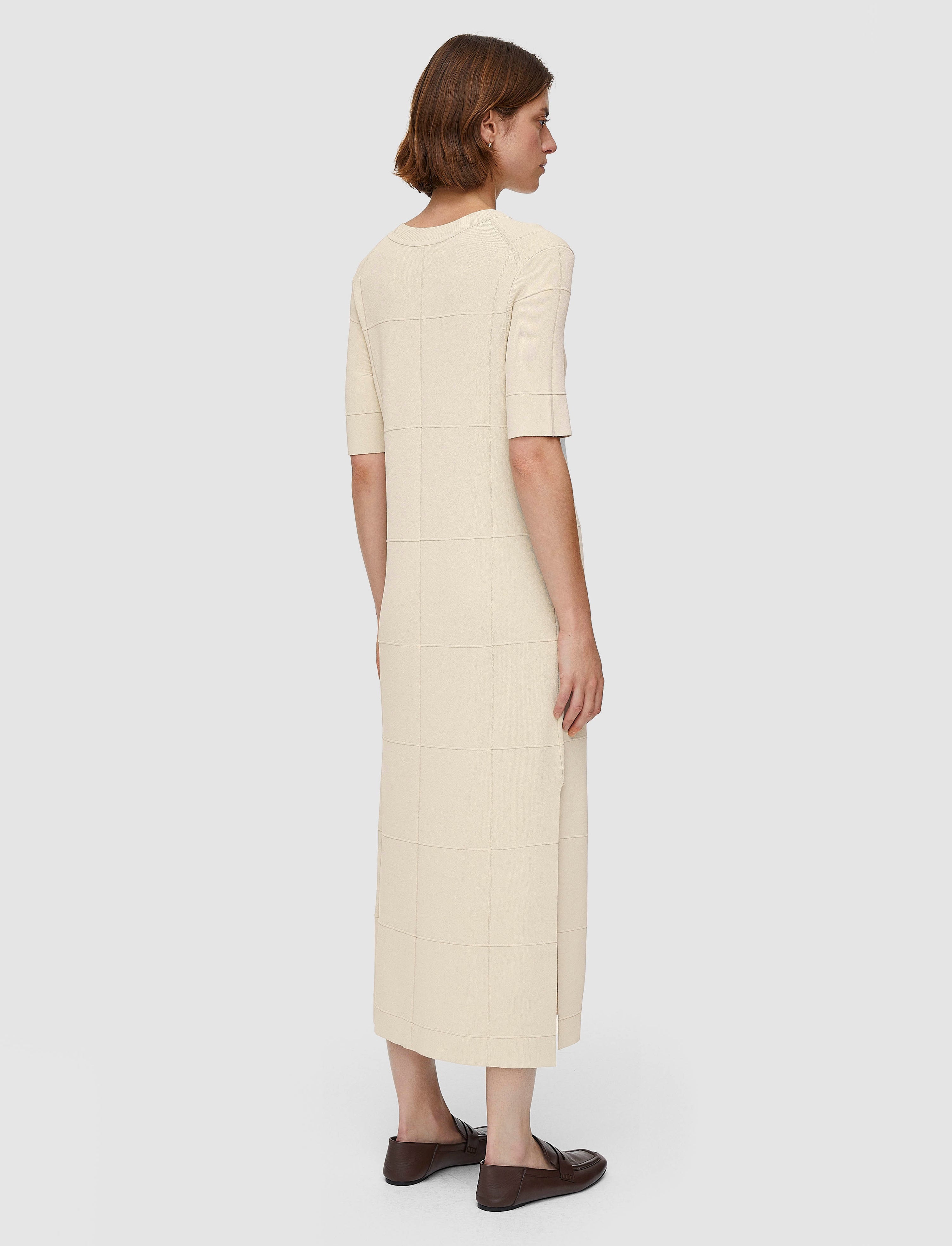 Grid Viscose Knitted Dress - 3