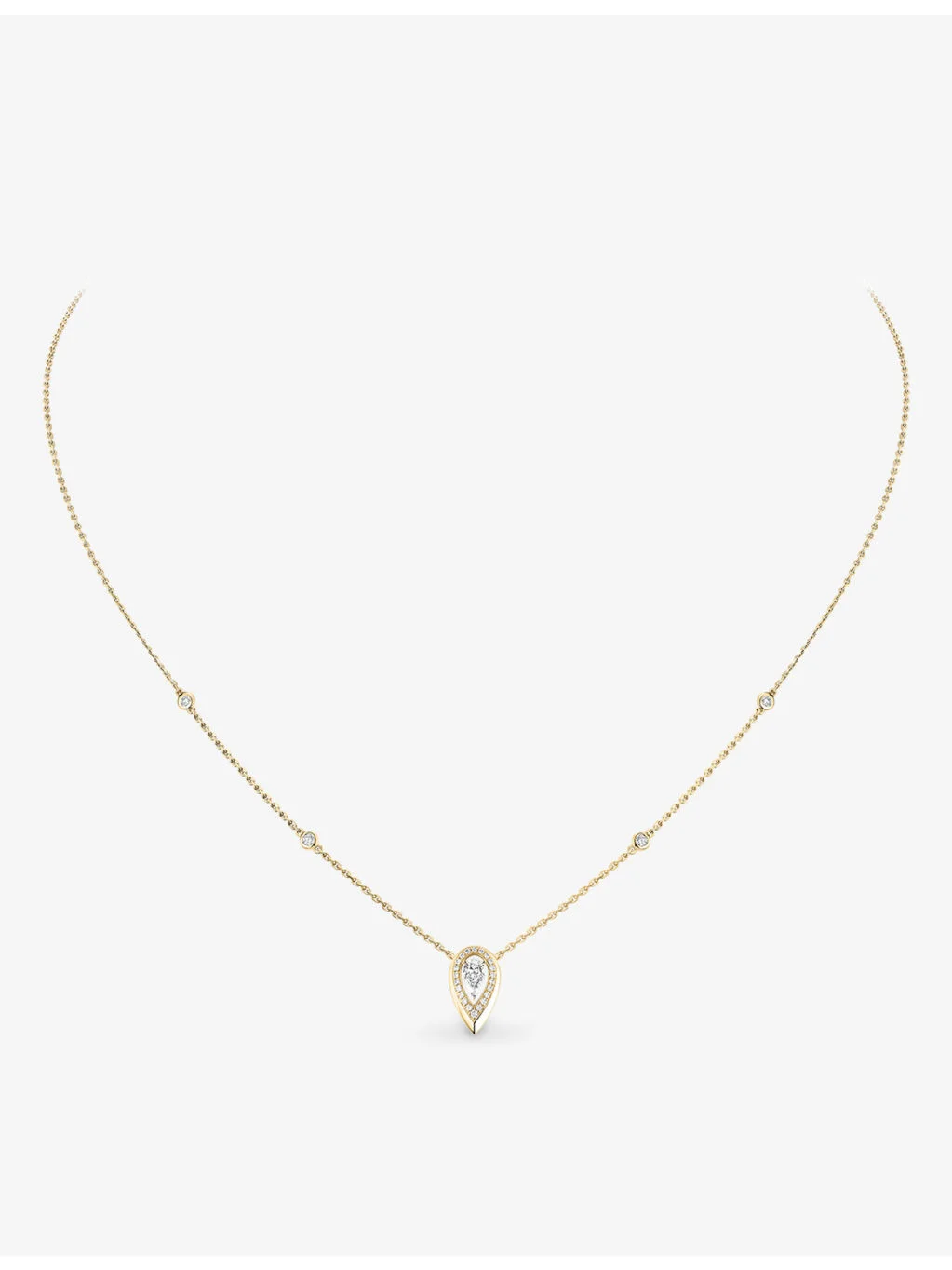 Fiery Gold and 0.10ct Diamond Necklace - 1