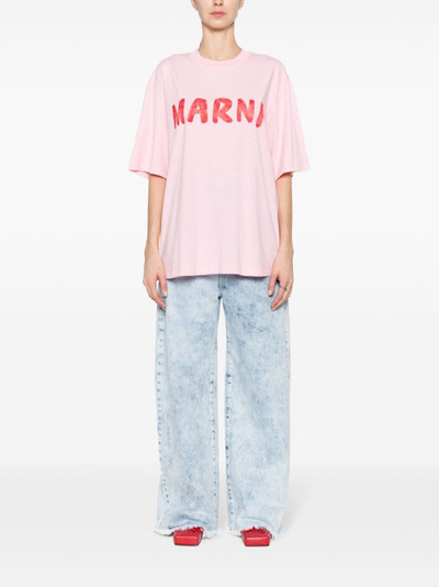 Marni logo-print cotton T-shirt outlook