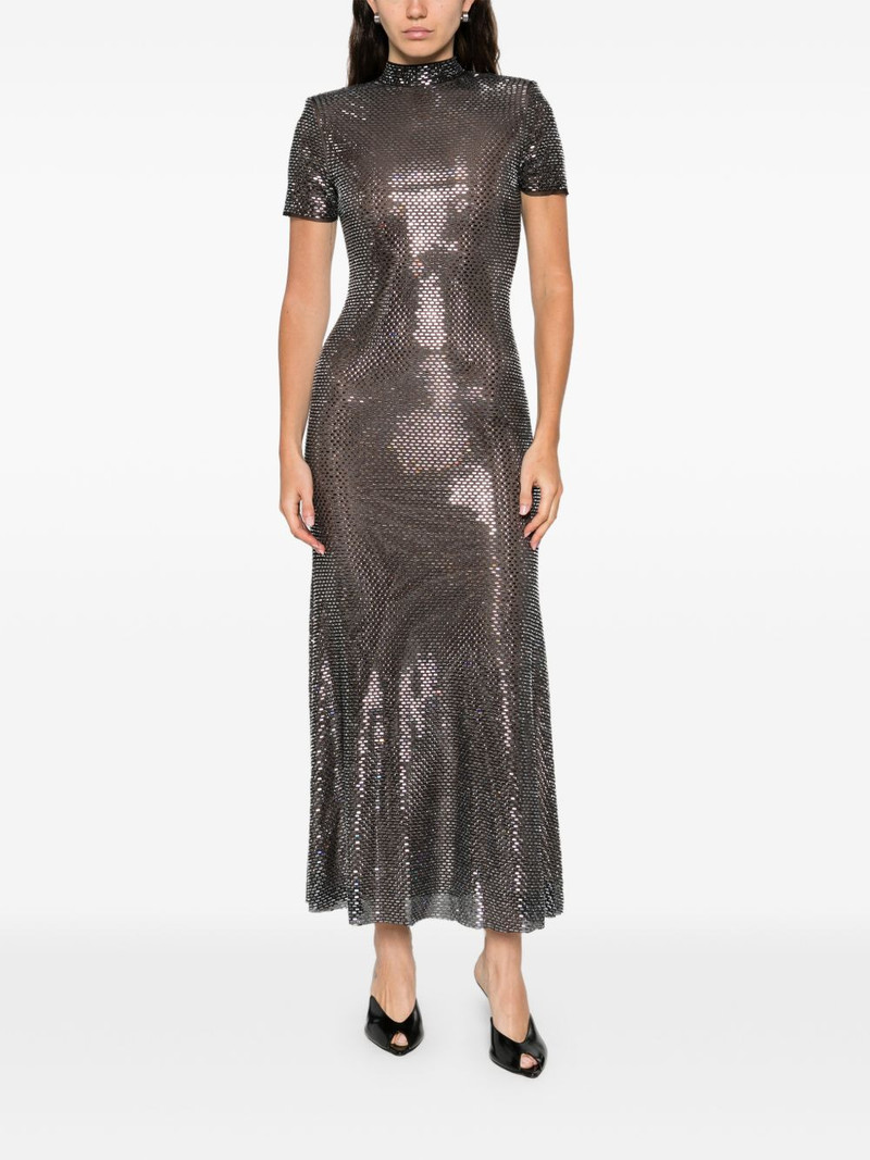 self-portrait embellished short-sleeve midi dress outlook