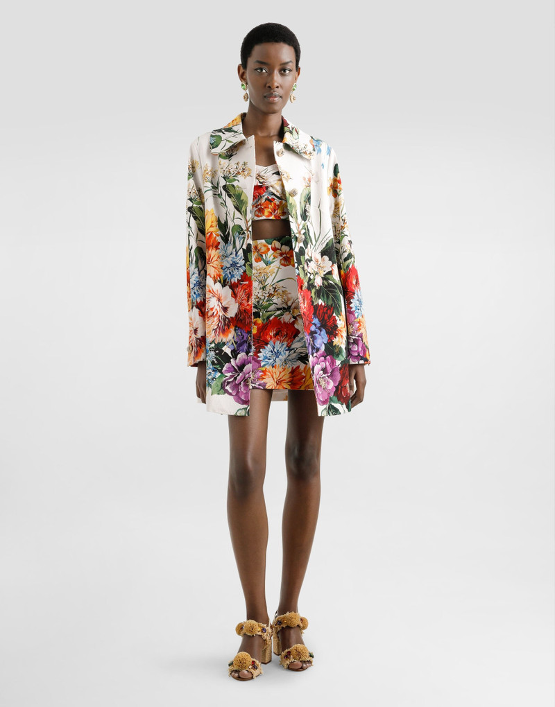 Dolce & Gabbana Bouquet flower print coat outlook