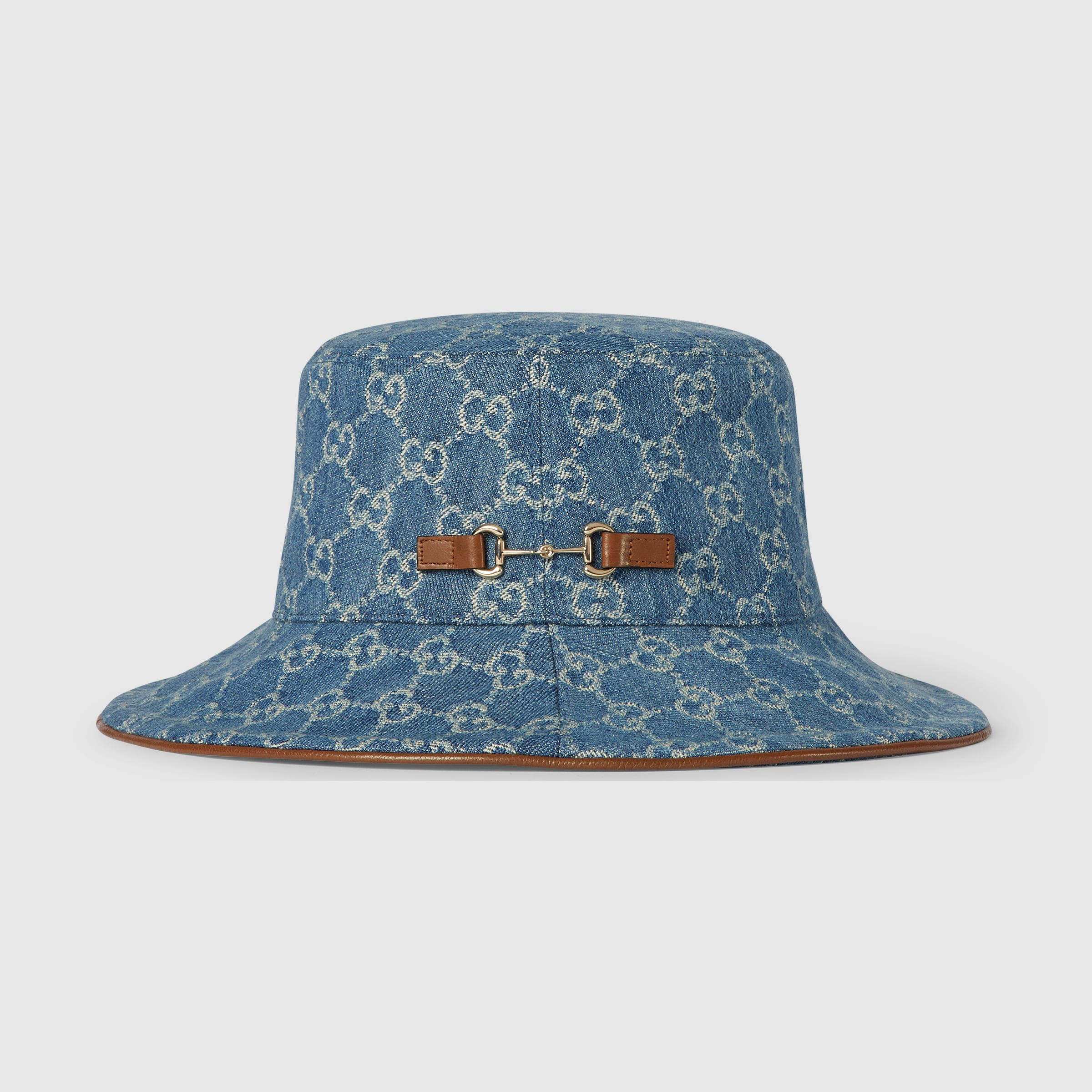 GG denim bucket hat with Horsebit - 4