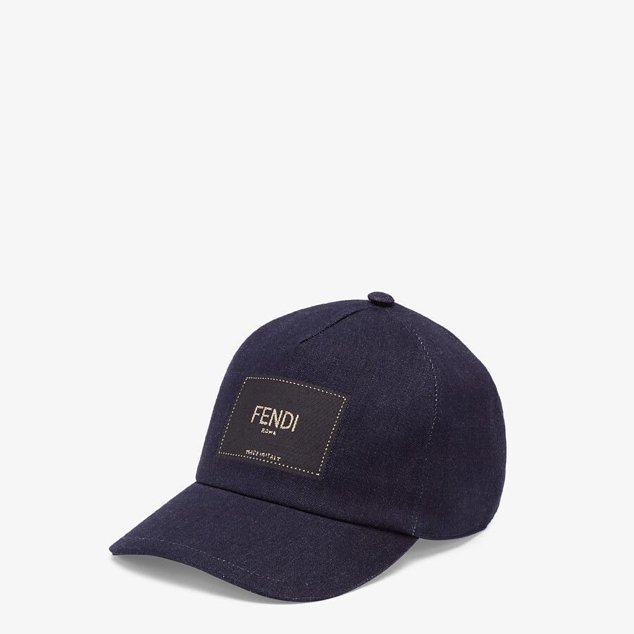 Blue denim baseball cap - 1