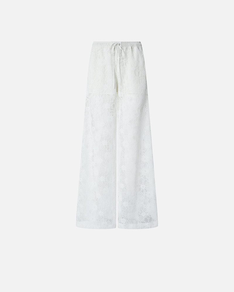 TROUSERS IN FLORAL EMBROIDERED LACE 1