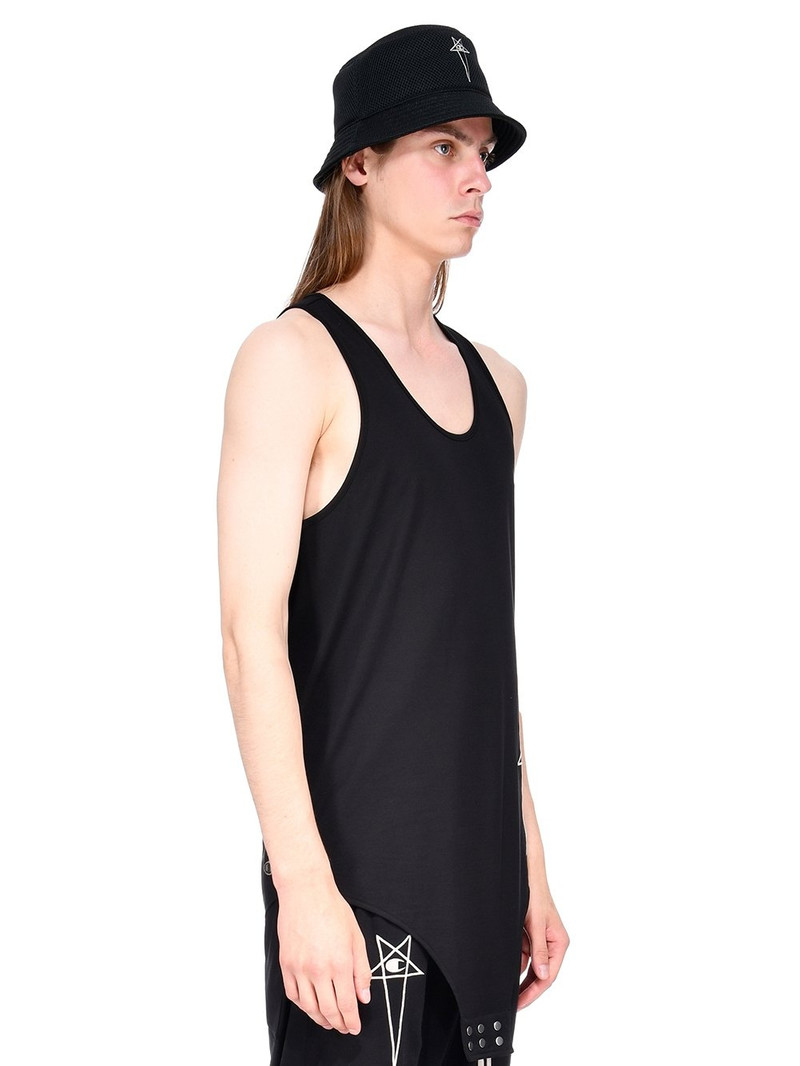 Rick Owens logo-embroidered mesh bucket hat outlook