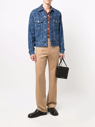 Sandro logo-print denim jacket outlook