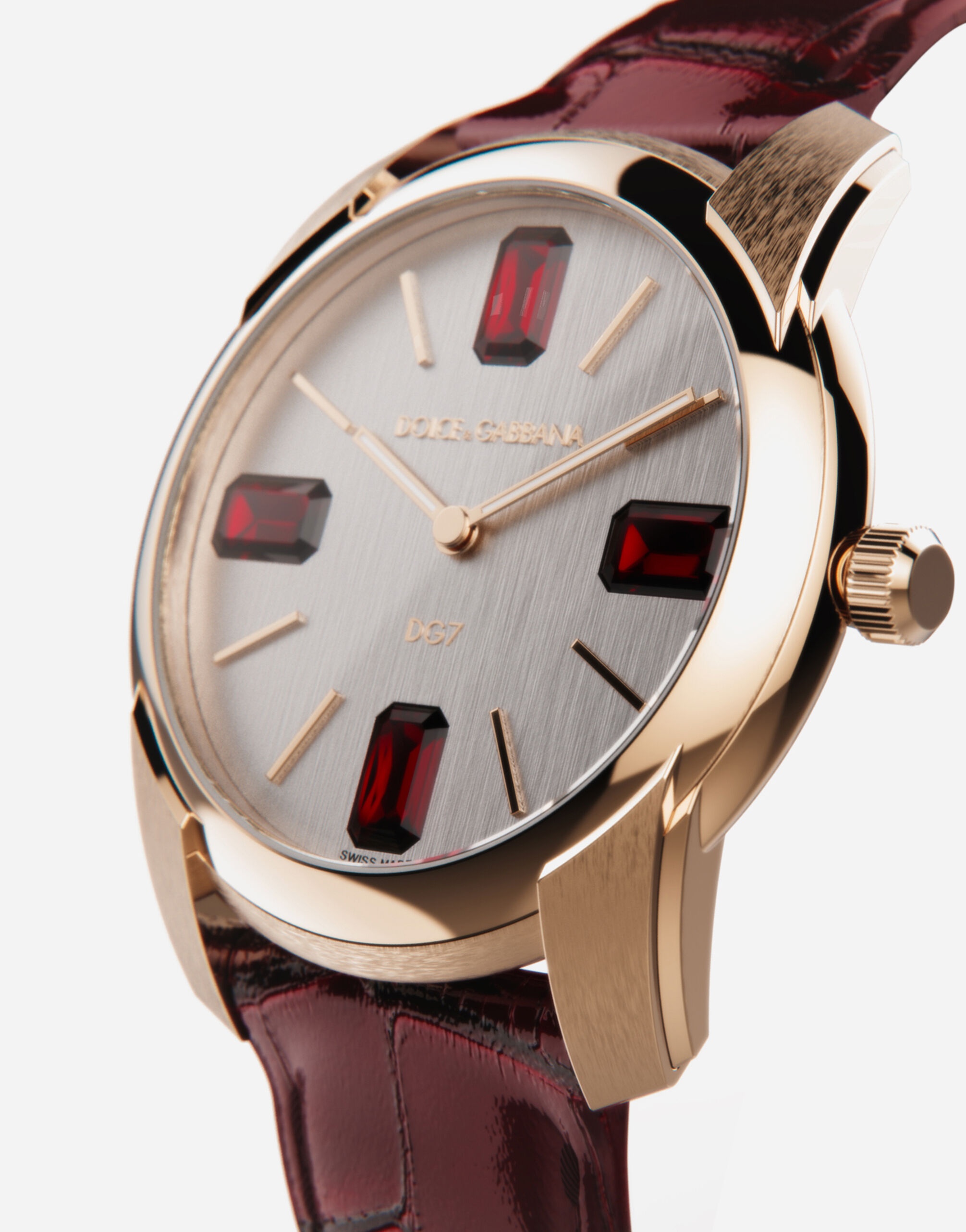 Gold watch with rubies - 3
