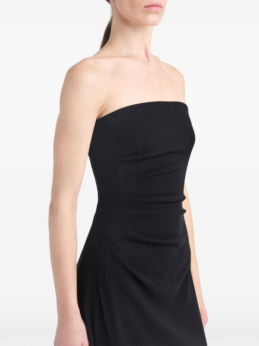 strapless crepe midi dress - 5