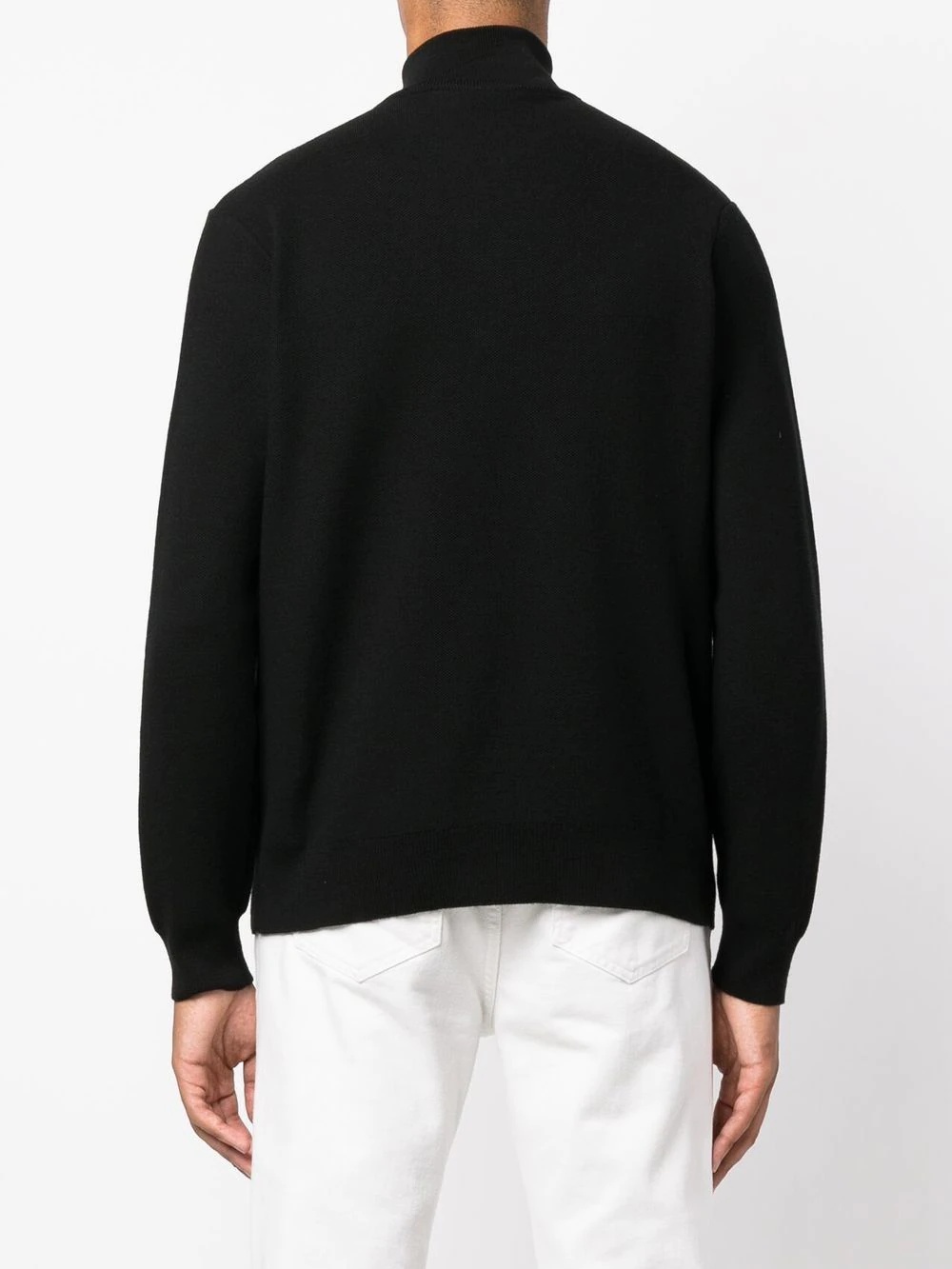 ribbed-knit half-zip jumper - 4